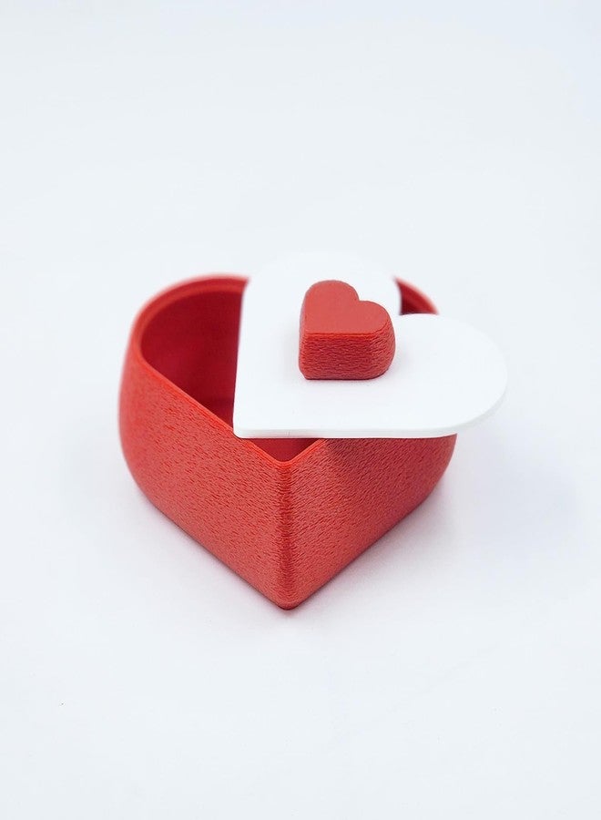 CUBIX3D Heart Gift Box with Lid - Valentine Special Romantic Gift for Girlfriend, Wife & Partner | Love Storage Box for Rings, Notes & Surprise Gifts | Valentine Home Décor - Image 1